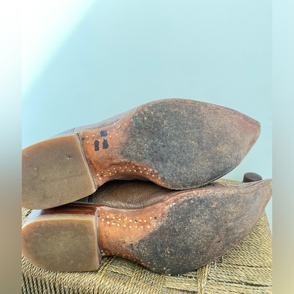 Mister May Boots Men’s 11 Ostrich Skin Cowboy Boot Leather - Picture 8 of 9